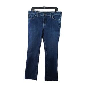 Q  Baby Wrangler Riding Western Bootcut Jeans Bling Pockets Raw Hem 11 / 12 x 32